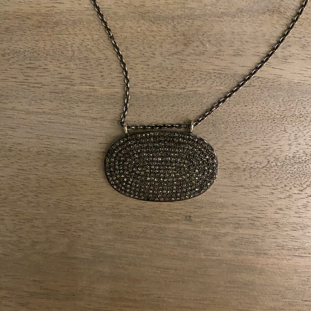 Black Diamond Pendant Necklace